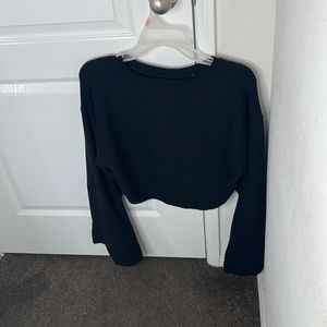 black sweater